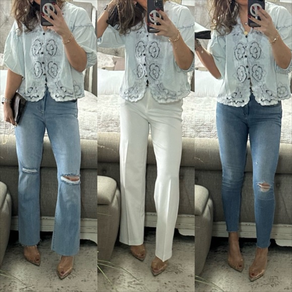 New💙 Vintage-Inspired top - Picture 2 of 7